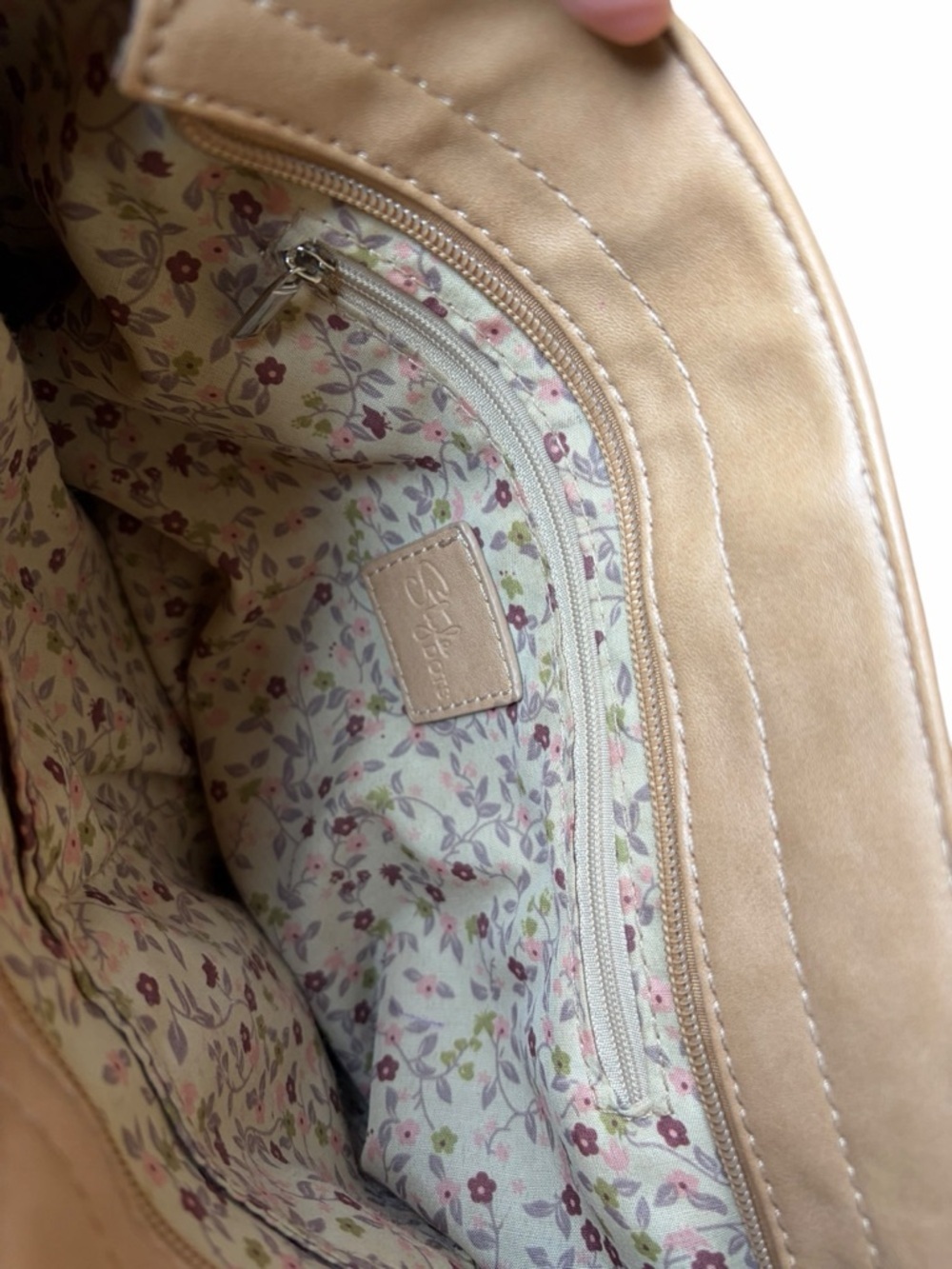 Cottagecore Floral Shoulder Bag Beige Retro Flower Purse Retired & Rare Boho - Picture 11 of 16